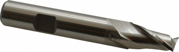 Cleveland C32497 Square End Mill: 31/64 Dia, 1 LOC, 1/2 Shank Dia, 3-1/4 OAL, 2 Flutes, Cobalt Image
