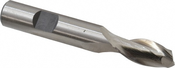 Cleveland C32496 Square End Mill: 15/32 Dia, 1 LOC, 1/2 Shank Dia, 3-1/4 OAL, 2 Flutes, Cobalt Image