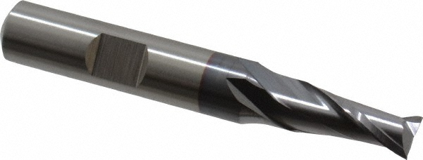 Cleveland C32537 Square End Mill: 19/64 Dia, 9/16 LOC, 3/8 Shank Dia, 2-1/2 OAL, 2 Flutes, Cobalt Image