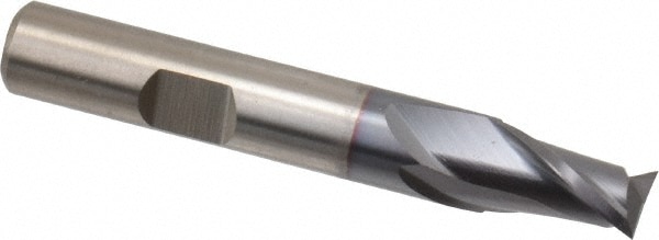 Cleveland C32542 Square End Mill: 3/8 Dia, 9/16 LOC, 3/8 Shank Dia, 2-1/2 OAL, 2 Flutes, Cobalt Image