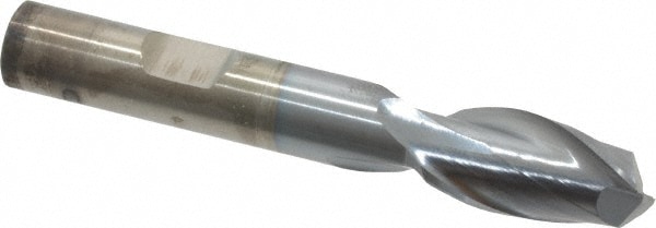 Cleveland C32546 Square End Mill: 7/16 Dia, 13/16 LOC, 3/8 Shank Dia, 2-11/16 OAL, 2 Flutes, Cobalt Image