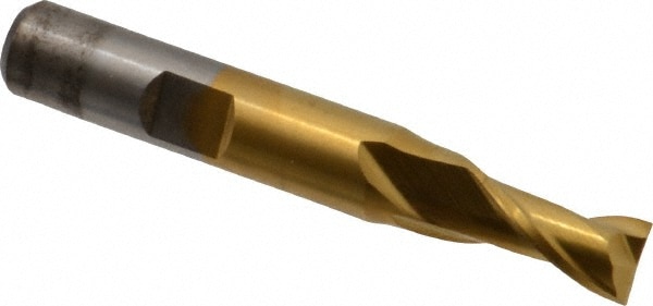 Cleveland C32509 Square End Mill: 5/16 Dia, 9/16 LOC, 3/8 Shank Dia, 2-1/2 OAL, 2 Flutes, Cobalt Image