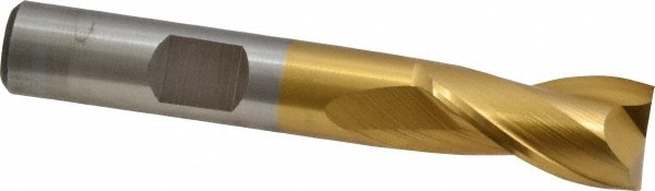 Cleveland C32517 Square End Mill: 7/16 Dia, 13/16 LOC, 3/8 Shank Dia, 2-11/16 OAL, 2 Flutes, Cobalt Image