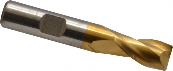 Cleveland C32521 Square End Mill: 1/2 Dia, 1 LOC, 1/2 Shank Dia, 3-1/4 OAL, 2 Flutes, Cobalt Image