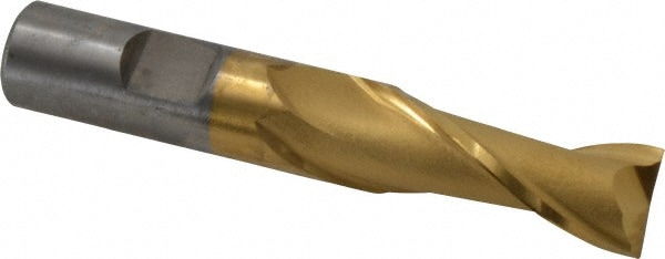 Cleveland C32522 Square End Mill: 5/8 Dia, 1-5/16 LOC, 5/8 Shank Dia, 3-3/4 OAL, 2 Flutes, Cobalt Image