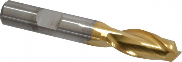 Cleveland C32515 Square End Mill: 13/32 Dia, 13/16 LOC, 3/8 Shank Dia, 2-11/16 OAL, 2 Flutes, Cobalt Image