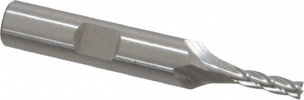 Cleveland C33141 Square End Mill: 9/64 Dia, 1/2 LOC, 3/8 Shank Dia, 2-3/8 OAL, 4 Flutes, High Speed Steel Image