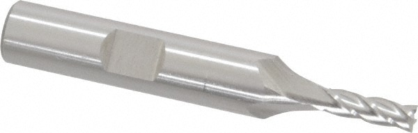 Cleveland C33142 Square End Mill: 5/32 Dia, 1/2 LOC, 3/8 Shank Dia, 2-3/8 OAL, 4 Flutes, High Speed Steel Image