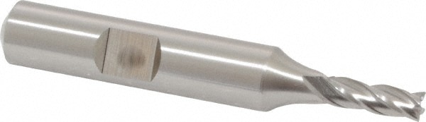 Cleveland C33143 Square End Mill: 11/64 Dia, 1/2 LOC, 3/8 Shank Dia, 2-3/8 OAL, 4 Flutes, High Speed Steel Image