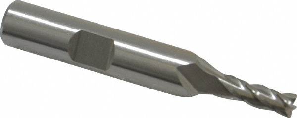 Cleveland C41245 Square End Mill: 3/16 Dia, 1/2 LOC, 3/8 Shank Dia, 2-3/8 OAL, 4 Flutes, High Speed Steel Image