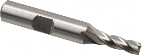 Cleveland C33145 Square End Mill: 7/32 Dia, 5/8 LOC, 3/8 Shank Dia, 2-7/16 OAL, 4 Flutes, High Speed Steel Image