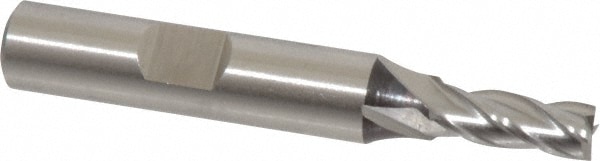 Cleveland C33146 Square End Mill: 15/64 Dia, 5/8 LOC, 3/8 Shank Dia, 2-7/16 OAL, 4 Flutes, High Speed Steel Image