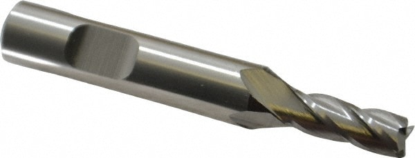 Cleveland C41248 Square End Mill: 1/4 Dia, 5/8 LOC, 3/8 Shank Dia, 2-7/16 OAL, 4 Flutes, High Speed Steel Image