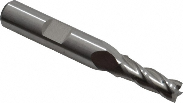 Cleveland C33147 Square End Mill: 17/64 Dia, 3/4 LOC, 3/8 Shank Dia, 2-1/2 OAL, 4 Flutes, High Speed Steel Image