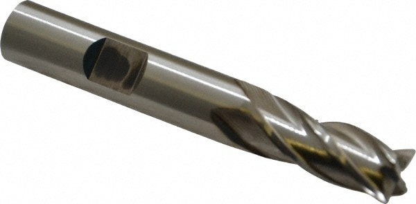 Cleveland C33151 Square End Mill: 11/32 Dia, 3/4 LOC, 3/8 Shank Dia, 2-1/2 OAL, 4 Flutes, High Speed Steel Image