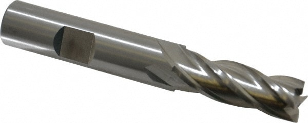 Cleveland C33157 Square End Mill: 29/64 Dia, 1-1/4 LOC, 1/2 Shank Dia, 3-1/4 OAL, 4 Flutes, High Speed Steel Image