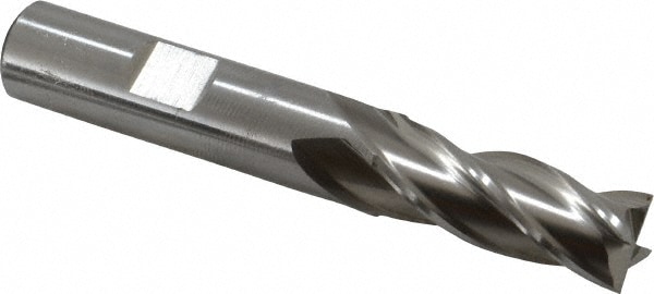 Cleveland C33159 Square End Mill: 31/64 Dia, 1-1/4 LOC, 1/2 Shank Dia, 3-1/4 OAL, 4 Flutes, High Speed Steel Image