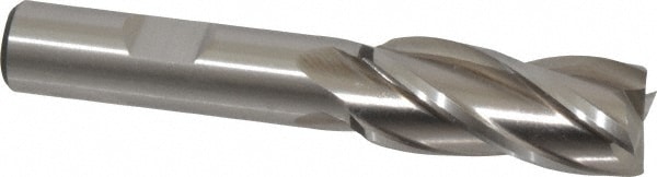 Cleveland C33164 Square End Mill: 5/8 Dia, 1-3/8 LOC, 1/2 Shank Dia, 3-3/8 OAL, 4 Flutes, High Speed Steel Image