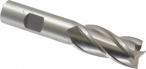 Cleveland C33169 Square End Mill: 3/4 Dia, 1-5/8 LOC, 5/8 Shank Dia, 3-3/4 OAL, 4 Flutes, High Speed Steel Image