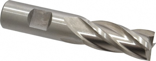 Cleveland C41264 Square End Mill: 3/4" Dia, 4 Flutes, 1-5/8" LOC, High Speed Steel, 30 ° Helix Image