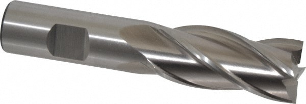 Cleveland C33174 Square End Mill: 7/8 Dia, 1-7/8 LOC, 3/4 Shank Dia, 4-1/8 OAL, 4 Flutes, High Speed Steel Image