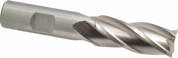 Cleveland C41262 Square End Mill: 11/16 Dia, 1-5/8 LOC, 5/8 Shank Dia, 3-3/4 OAL, 4 Flutes, High Speed Steel Image