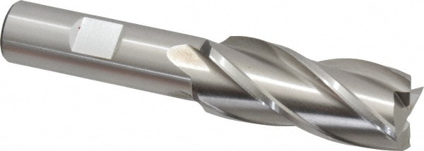 Cleveland C33171 Square End Mill: 13/16 Dia, 1-7/8 LOC, 5/8 Shank Dia, 4 OAL, 4 Flutes, High Speed Steel Image