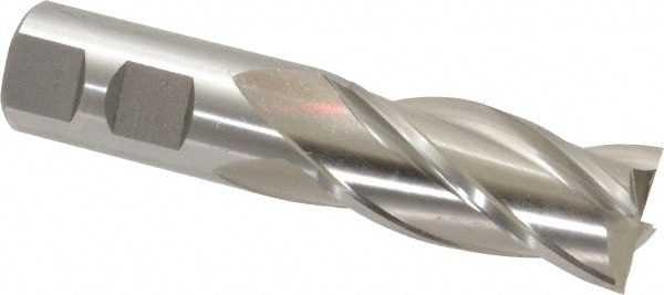 Cleveland C33176 Square End Mill: 15/16 Dia, 1-7/8 LOC, 7/8 Shank Dia, 4-1/8 OAL, 4 Flutes, High Speed Steel Image