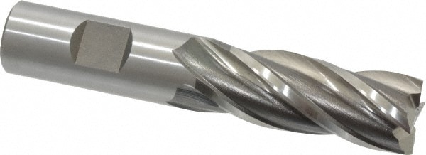 Cleveland C33170 Square End Mill: 25/32 Dia, 1-7/8 LOC, 3/4 Shank Dia, 4-1/8 OAL, 4 Flutes, High Speed Steel Image