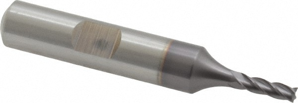 Cleveland C33240 Square End Mill: 1/8 Dia, 3/8 LOC, 3/8 Shank Dia, 2-5/16 OAL, 4 Flutes, High Speed Steel Image