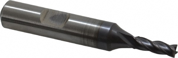 Cleveland C33243 Square End Mill: 11/64 Dia, 1/2 LOC, 3/8 Shank Dia, 2-3/8 OAL, 4 Flutes, High Speed Steel Image