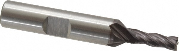 Cleveland C33244 Square End Mill: 3/16 Dia, 1/2 LOC, 3/8 Shank Dia, 2-3/8 OAL, 4 Flutes, High Speed Steel Image