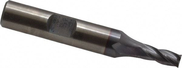 Cleveland C33245 Square End Mill: 13/64 Dia, 5/8 LOC, 3/8 Shank Dia, 2-7/16 OAL, 4 Flutes, High Speed Steel Image