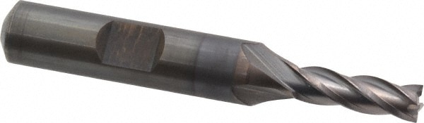 Cleveland C33246 Square End Mill: 7/32 Dia, 5/8 LOC, 3/8 Shank Dia, 2-7/16 OAL, 4 Flutes, High Speed Steel Image