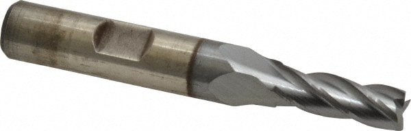 Cleveland C33249 Square End Mill: 17/64 Dia, 3/4 LOC, 3/8 Shank Dia, 2-1/2 OAL, 4 Flutes, High Speed Steel Image