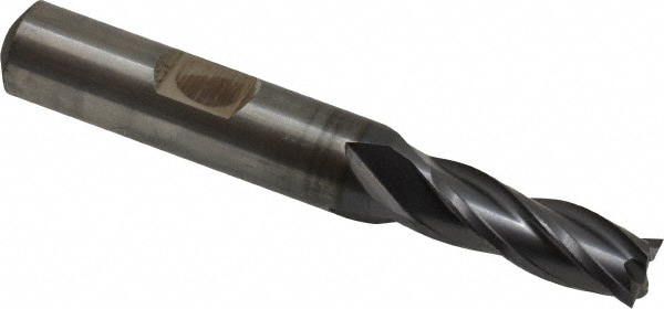 Cleveland C33251 Square End Mill: 19/64 Dia, 3/4 LOC, 3/8 Shank Dia, 2-1/2 OAL, 4 Flutes, High Speed Steel Image