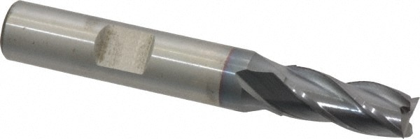 Cleveland C33252 Square End Mill: 5/16 Dia, 3/4 LOC, 3/8 Shank Dia, 2-1/2 OAL, 4 Flutes, High Speed Steel Image