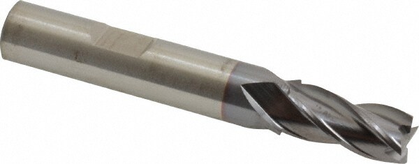 Cleveland C33253 Square End Mill: 21/64 Dia, 3/4 LOC, 3/8 Shank Dia, 2-1/2 OAL, 4 Flutes, High Speed Steel Image