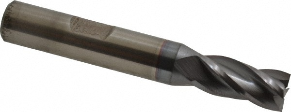 Cleveland C33254 Square End Mill: 11/32 Dia, 3/4 LOC, 3/8 Shank Dia, 2-1/2 OAL, 4 Flutes, High Speed Steel Image