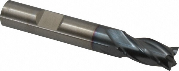 Cleveland C33255 Square End Mill: 23/64 Dia, 3/4 LOC, 3/8 Shank Dia, 2-1/2 OAL, 4 Flutes, High Speed Steel Image