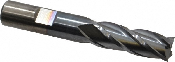 Cleveland C33265 Square End Mill: 1/2 Dia, 1-1/4 LOC, 1/2 Shank Dia, 3-1/4 OAL, 4 Flutes, High Speed Steel Image