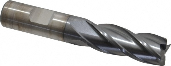 Cleveland C33271 Square End Mill: 21/32 Dia, 1-5/8 LOC, 5/8 Shank Dia, 3-3/4 OAL, 4 Flutes, High Speed Steel Image