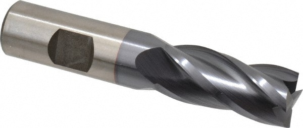 Cleveland C33277 Square End Mill: 3/4 Dia, 1-5/8 LOC, 3/4 Shank Dia, 3-7/8 OAL, 4 Flutes, High Speed Steel Image