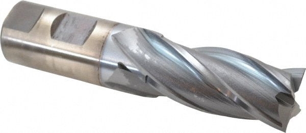 Cleveland C33286 Square End Mill: 31/32 Dia, 2 LOC, 1 Shank Dia, 4-1/2 OAL, 4 Flutes, High Speed Steel Image