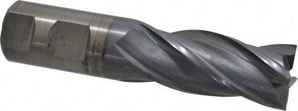 Cleveland C33290 Square End Mill: 1 Dia, 2 LOC, 1 Shank Dia, 4-1/2 OAL, 4 Flutes, High Speed Steel Image