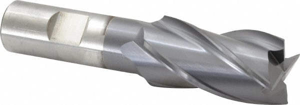 Cleveland C33288 Square End Mill: 1 Dia, 1-7/8 LOC, 3/4 Shank Dia, 4-1/8 OAL, 4 Flutes, High Speed Steel Image