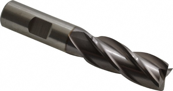 Cleveland C33273 Square End Mill: 11/16 Dia, 1-5/8 LOC, 5/8 Shank Dia, 3-3/4 OAL, 4 Flutes, High Speed Steel Image