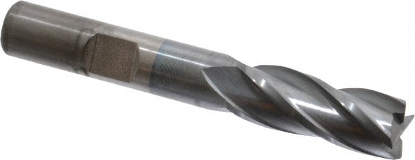 Cleveland C33258 Square End Mill: 13/32 Dia, 1 LOC, 3/8 Shank Dia, 2-11/16 OAL, 4 Flutes, High Speed Steel Image