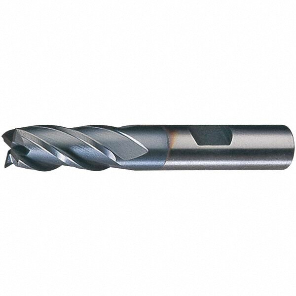 Cleveland C33291 Square End Mill: 1-1/8 Dia, 2 LOC, 7/8 Shank Dia, 4-1/2 OAL, 4 Flutes, High Speed Steel Image