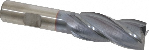 Cleveland C33279 Square End Mill: 13/16 Dia, 1-7/8 LOC, 5/8 Shank Dia, 4 OAL, 4 Flutes, High Speed Steel Image